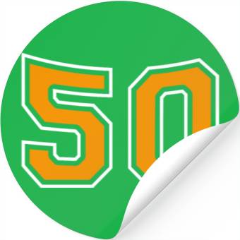 Discover Number 50 Orange Stickers