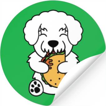 Discover Bichon Frise Taco Lover Stickers