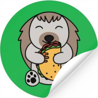 Discover Hedgehog Taco Lover Stickers