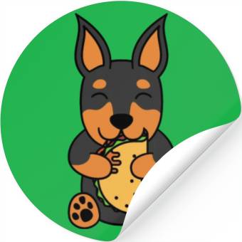 Discover Doberman Taco Lover Stickers