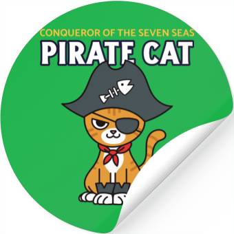 Discover Pirate Cat Stickers