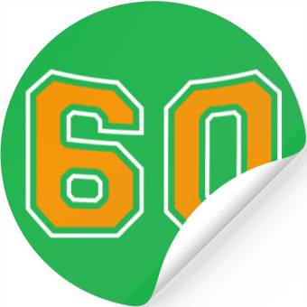 Discover Number 60 Orange Stickers