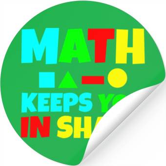 Discover Math Keeps You In Shape 2 Stickers