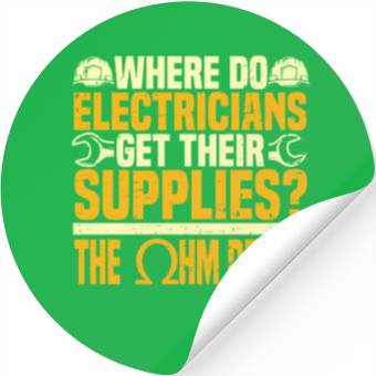 Discover Electrician Electrical Engineer Lineman Stickers