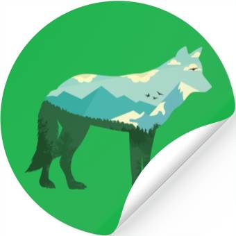 Discover Mountain Wolf Stickers