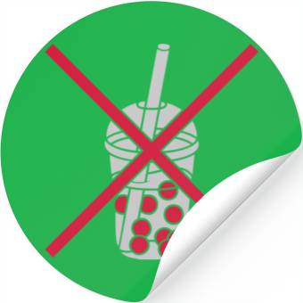 Discover Zone bubble tea forbidden Stickers