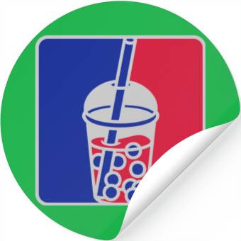 Discover Red blue bubble tea Stickers