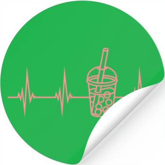 Discover pulse bubble tea heartbeat Stickers
