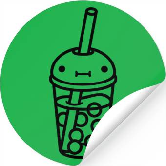 Discover Cute face bubble tea Stickers