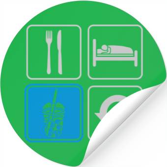 Discover Boba Tea Repeat daily Stickers