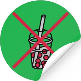 Discover Sign bubble tea forbidden Stickers