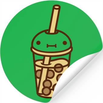Discover face bubble tea comic Stickers