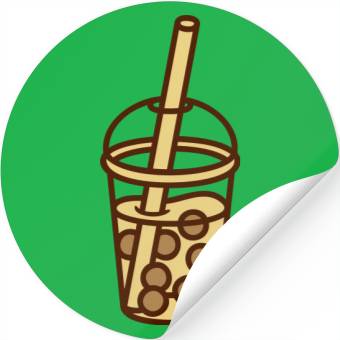 Discover Bubble tea comic design Stickers