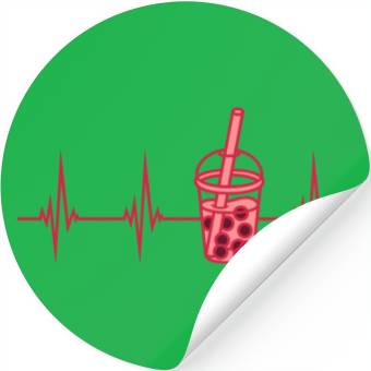 Discover heartbeat bubble tea pulse Stickers