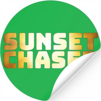 Discover Sunset chaser yellow quote amazing Stickers