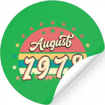 Discover Born August 1978 Stickers
