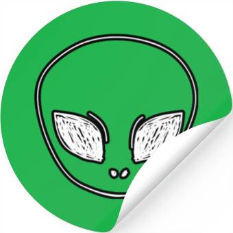 Discover Alien character face Stickers