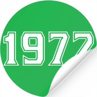 Discover 1972 Year In White Stickers