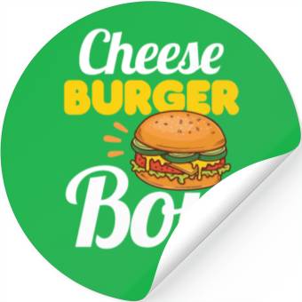 Discover Cheese Burger Boy Stickers