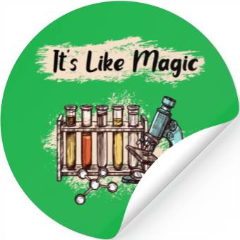 Discover Science it's like magic, back to school Stickers