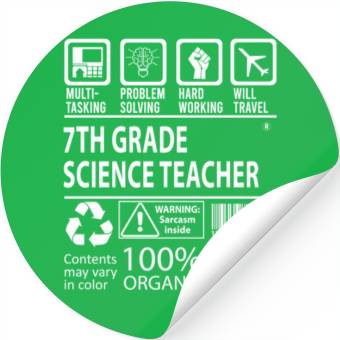 Discover 7Th Grade Science Teacher Stickers - Multitasking J
