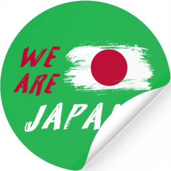 Discover We are Japan flags Design Stickers