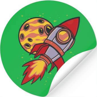 Discover Planet And Rocket Stickers