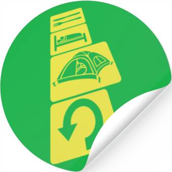 Discover Outdoor camping daily repeat Stickers
