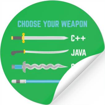 Discover Python Choose Your Weapon Funny Computer Science Stickers