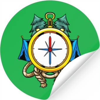 Discover Compass Camp Campsite Camper Camping Stickers