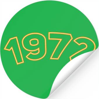 Discover 1972 Year Yellow Stickers