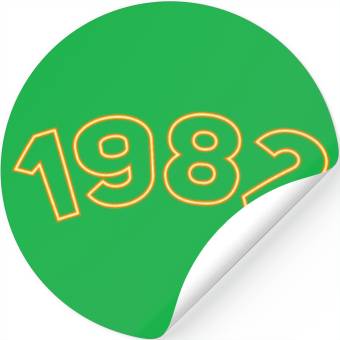Discover 1982 Year Yellow Stickers
