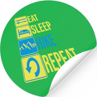 Discover Daily Repeat Hiking Mountains Stickers