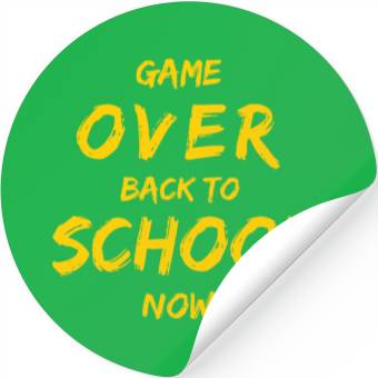Discover Game Over Back To School Stickers