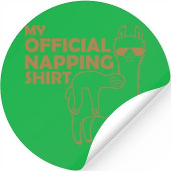 Discover sloth llama napping Stickers