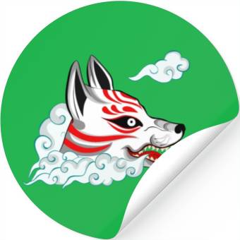 Discover Kitsune Fox Head Stickers