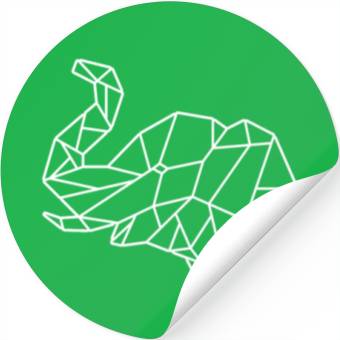 Discover elephant low poly Stickers