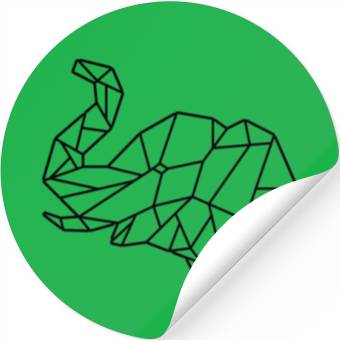 Discover elephant low poly Stickers