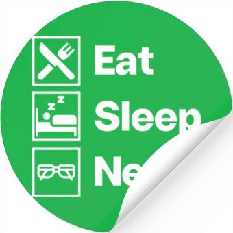 Discover Eat Sleep Nerd Stickers