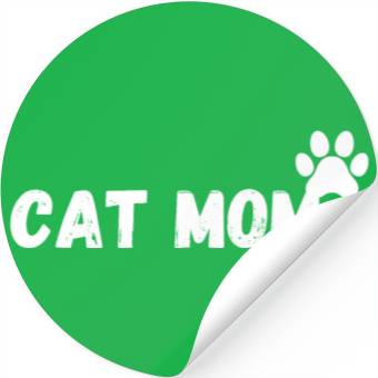Discover Cat Mom Funny design Classic Stickers