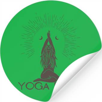 Discover HALF MOON YOGA POSE Stickers