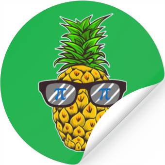 Discover Pi Day Funny Pineapple Math Nerds Geeks Pi Symbol Stickers