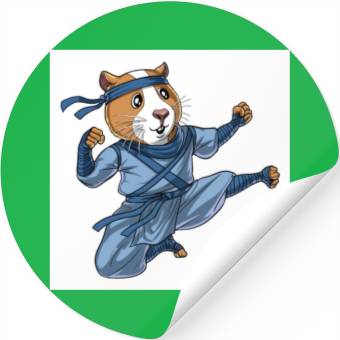 Discover Guinea Pig Ninja Stickers