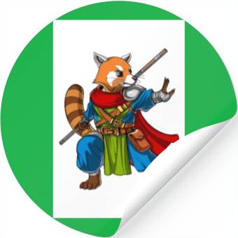Discover Red Panda Bear Ninja Stickers