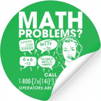 Discover Math Problems Hotline Stickers Funny Student Teacher