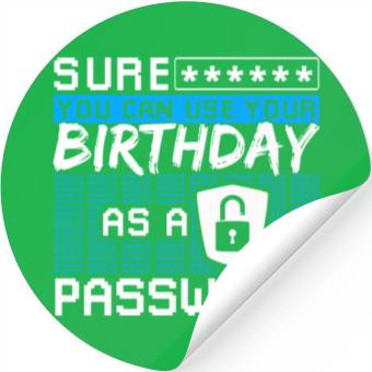 Discover Hacker Cyber Security Easy Password Stickers