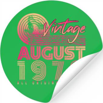 Discover Retro 1978 In August Stickers