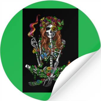 Discover Psychedelic Hippie Skeleton Stickers