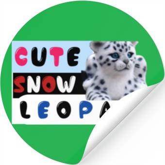 Discover Cute Snow leopard |big cats Stickers