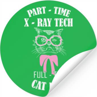 Discover Cat Lover Full Time Cat Mom Stickers